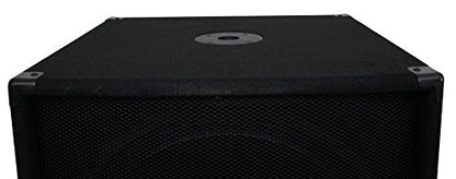 Rockville SBG1184 18" 1000W Pro DJ Subwoofer Bundle with WH4 Caster Wheels | Passive, 4 Ohm, SpeakON/1/4" In/Out, 500W RMS, 96dB, Pole Mount, Dual Ported MDF, 3" Locking Swivel Steel Wheels, 2-Items