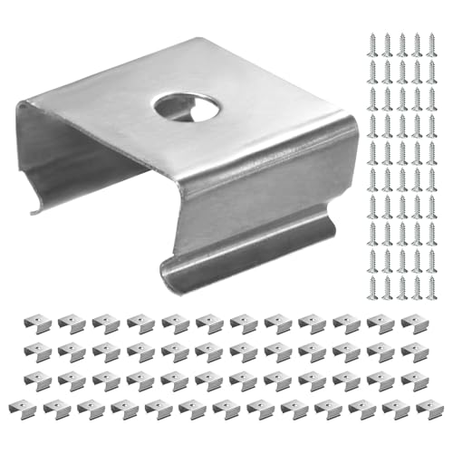 50pcs Waterproof LED Strip Light Clips 0.6in, Mounting Clips - size: 13x15mm