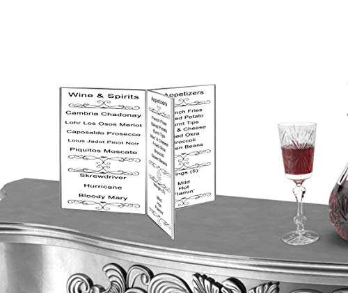 6 Pack Multi Panel Sign Holder 5" x 7" Public Notice Nameplate Directions Maps Frame Clear Acrylic Table Tent Graphic Image Party Venues Celebrations Announcements by Marketing Holders - size: 6 Sides 5"w x 7"h