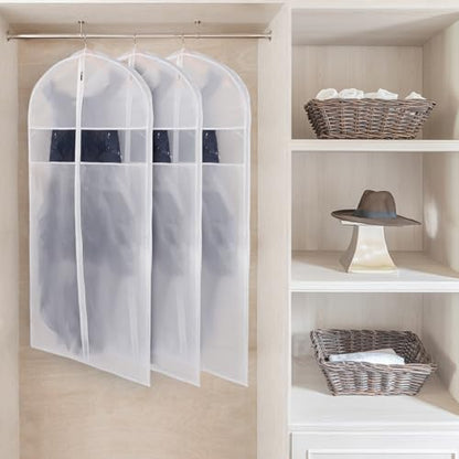 Zilink Clear Suit Coat Bag for Storage Dress Bags for Hanging Clothes 50 in - size: 50"-2pcs-Clear