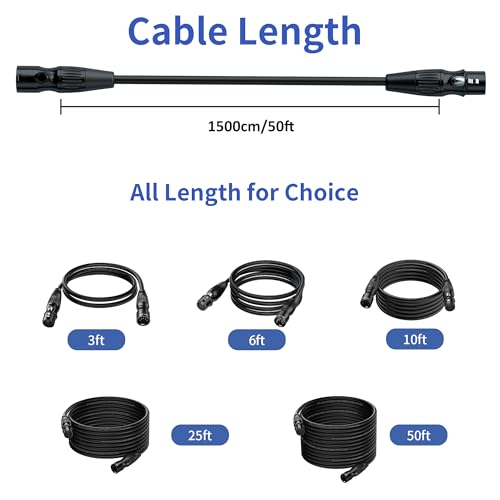 SMALL-EYE 5 Pin DMX Cables 50 ft 4-Pack, 4-Core Male to Female - size: 50 feet -4 Packs