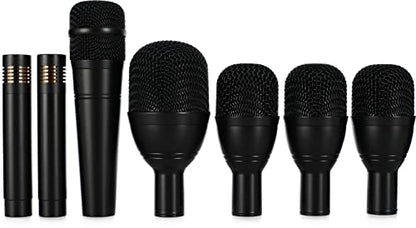 AUDIX FP7 Fusion Series 7-piece Drum Mic Kit for Kick, Snare, Toms, and Overheads with Travel Case - Black