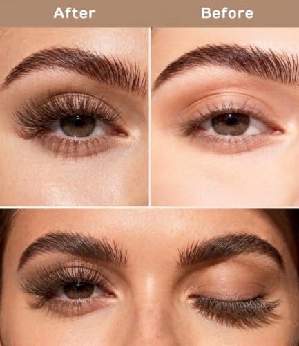 DYSILK Brown Fluffy Eyelashes, 9-16mm 3D Densely Volume Lashes Brown-01 | 5 Pairs Sun-Kissed Cat Eye Lashes, Soft Glam Faux Mink Lashes, Trimmable, Ultra-Fine Clear Band, for Blondes & Light Hair - color: Brown-01