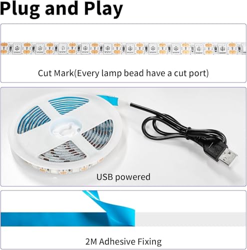 iNextStation UV Black Led Strip Lights 6.56FT 395nm-405nm 5V USB Waterproof | SMD5050 UV Black Light Suitable for DIY 3D Print Curing, Flexible LED Tape Lights for UV Poster, UV Body Paint, Party Decor