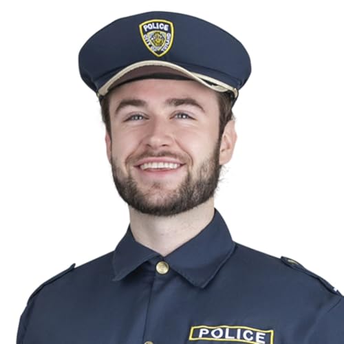 Dress Up America Police Hat for kids - Blue Cop Cap for Children - Costume Accessory - style: Police Hat - Adult, One Size Fits All