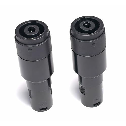 WJSTN XLR to Speakon Adapter, Black, Professional 3-Pin Male to Female Connector, 2 Pack, for PA Systems, DJ Equipment, Amplifiers, Mixing Consoles (XLR Male to Speakon Female) - style: XLR Male to Speakon Female