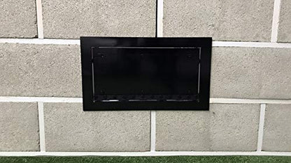 Bi-Directional Flood Vent to Reduce Foundation Damage and Flood Risk, FEMA Compliant, ICC-ES Certified for 250 sq. ft. - Black, Wall Mounted (16" Wide x 8" high x 2" deep) - color: Black