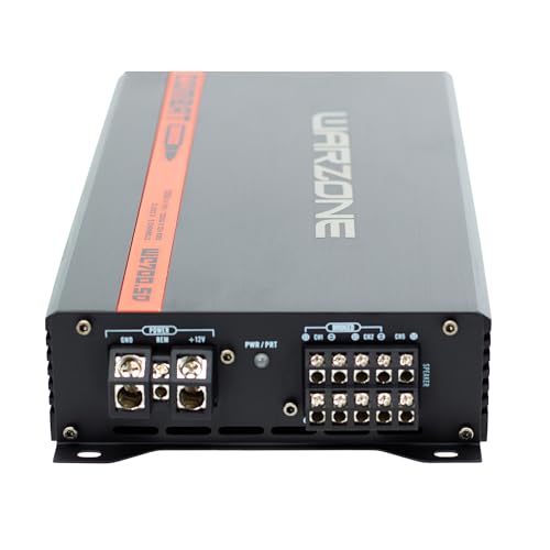Warzone Series Car Amplifiers - True RMS Power Class D Amps, 1/2/4 Ohm Stable, Multi-Channel and Monoblock Options, Remote Sub Control (700W / 5 Channels) - size: 700 watt 5 Channels