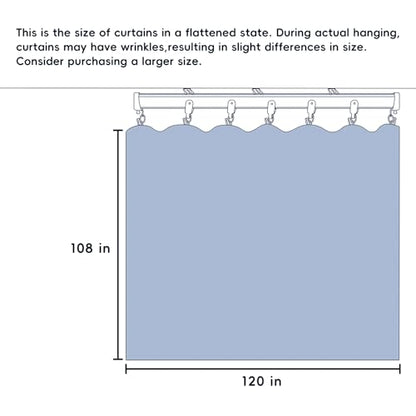 MaKefeile Room Divider Curtains Total Blackout Privacy Curtain Panel Room Thermal Insulated Noise Reduction Curtains for Bedroom Window Living Room Ceiling Track Curtain W 10 ft × H 9 ft Black - color: Black, size: 120"W x 108"L (Pack of 1)