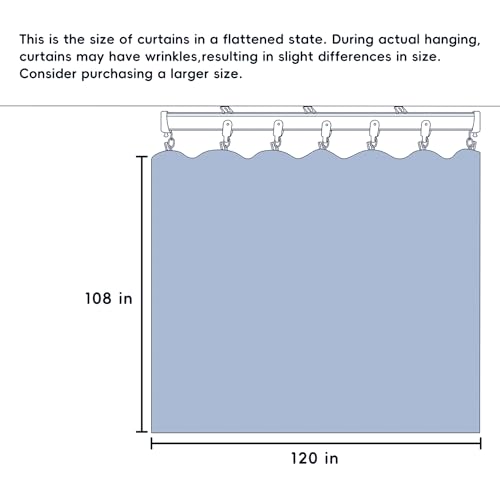 MaKefeile Room Divider Curtains Total Blackout Privacy Curtain Panel Room Thermal Insulated Noise Reduction Curtains for Bedroom Window Living Room Ceiling Track Curtain W 10 ft × H 9 ft Dark-Grey - color: Dark-grey, size: 120"W x 108"L (Pack of 1)