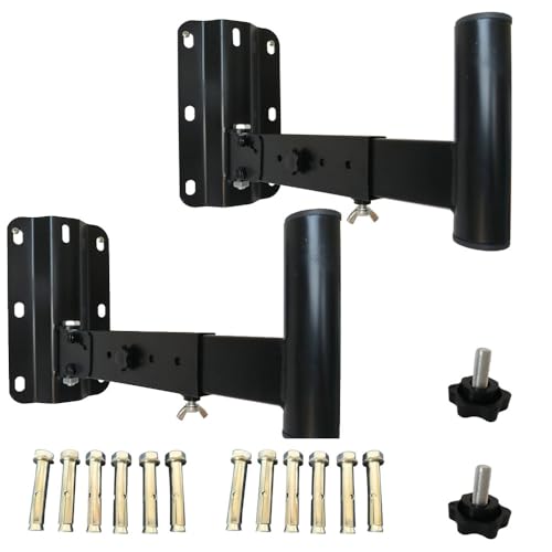 Heavy Duty Speaker Mount Adjustable Swivel Tilt Wall Bracket Support up to 110lbs
