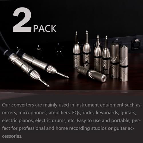 XLR to 1/4 6.35MM Microphone Audio Adapter,1/4" TRS Female to XLR Male Splitter,6.35mm Stereo Female to 3PIN Male Guitar Converter - color: XLR Male to 1/4 TRS Female(D1053)
