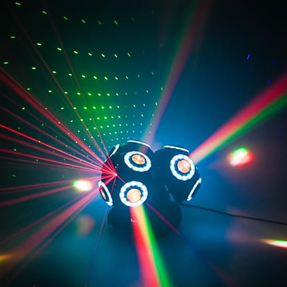 LED Moving Head DJ Light Rotating Beam Stage Lights Pin Spotlight Event Lighting Sound Control Dmx512 DJ KTV Disco Party Wedding Concert Festivals… (3Head DJ Light) | 12 LEDs moving head beam spotlight with rotating effect. Great for disco, KTV, party, we