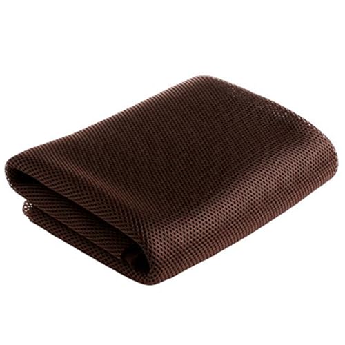 Speaker Grille Cloth Stereo Mesh Fabric, Brown, 55x20 in (140x50 cm) | 3-Layer Functional Acoustic Fabric, Fully Sound-Permeable, Dustproof & Stretchable, for Speaker & Furniture Refurbishment - color: Brown, size: 55" x 20"