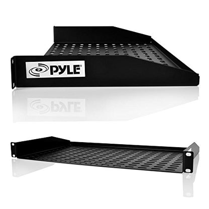 Pyle 19 Outlet 1U 19" Rackmount PDU Power Distribution Supply Center Conditioner Strip Unit Surge Protector 15 Amp Circuit Breaker 4 USB Multi Device Charge Ports 15FT Cord (PCO865) Black and Pyle 19-Inch 1U Server, Vented Shelves for Good Air Circulation