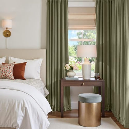 Lazzzy Green Velvet Curtains 96 Inch Length Blackout Pinch Pleated Room Darkening Drapes Luxury Back Tab Thermal Window Treatments for Bedroom Living Room 2 Panels, 52 x 96 Inch, Olive Sage - color: Olive Sage, size: 52"W x 96"L (Pack of 2)