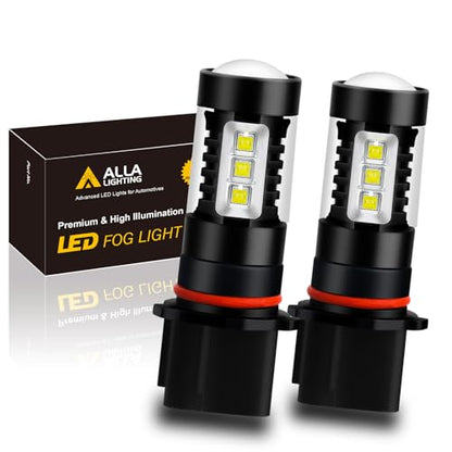 Alla Lighting Bright 12278 PSX26W LED Fog Lights Bulbs H28W PWY26W, 6000K Xenon White Fog Lamps Replacement 3200 Lumens Upgrade - size: 12278/PSX26W