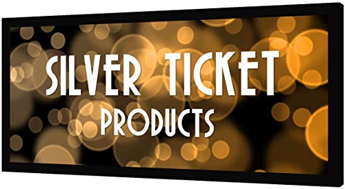 Silver Ticket Products STR Series 6 Piece Home Theater Fixed Frame 4K / 8K Ultra HD, HDTV, HDR & Active 3D Movie Projection Screen, 2.35:1 Format, 115" Diagonal, Silver Material STR-235115-S - color: Silver Material, size: 2.35:1, 115"