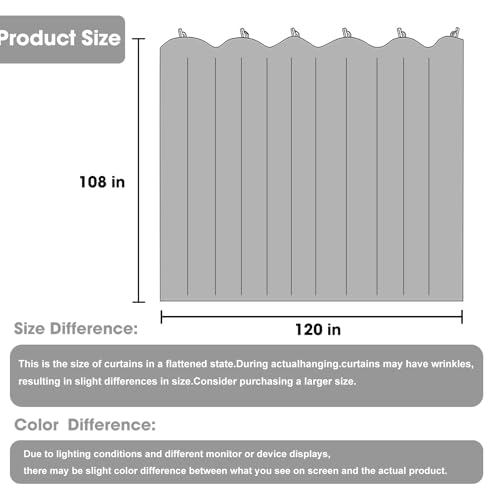 Room Divider Blackout Curtain Track Curtains Wall Dividers Panels Screen for Living Rooms Bedroom Office Privacy Partition Separation, W120 × L108 Inch,1 Panel, Beige - color: Beige, size: 120"W x 108"L (Pack of 1)
