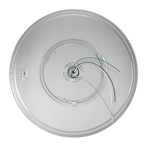 Maxxima 24" White LED Flush Mount Ceiling Light Fixture, 3300 Lumens, 5 CCT | 2700K/3000K/35000K/4000K/5000K, Round Color Selectable Panel Light, Dimmable, Suitable for Bathroom - size: 24 Inch
