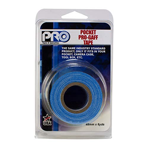 Pro Tapes Pocket Gaff Tape 2 inch (48mm) x 6 Yards Length Electric Blue Matte. Pocket Size Gaffers Tape. Made in The USA. Holds Tight, Easy to Remove. - color: Electric Blue, size: 2 inch