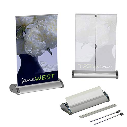 Mini Table Top Retractable Banner Stands – Fits 8.3in x 11.7in Banners - Includes 20 Banner Stands (Banners are not Included) - color: 20 Stands, size: Small