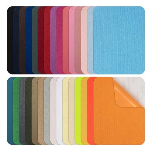 Amrules Twill Repair Patch, 30 Pcs Colorful Fabric Repair Kit, 4.9" x 3.7" - color: Twill Colorful, size: 4.9"x3.7"-30PCS