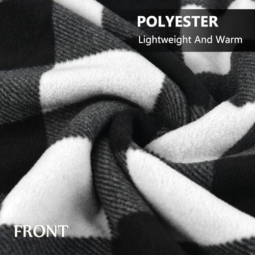 forestfish Fleece Wearable Blanket Oversized, Comfy Lightweight Lap Blanket Poncho Throw with Buttons, 63“x 55”(Black) - color: Black, size: Large(63"x55")