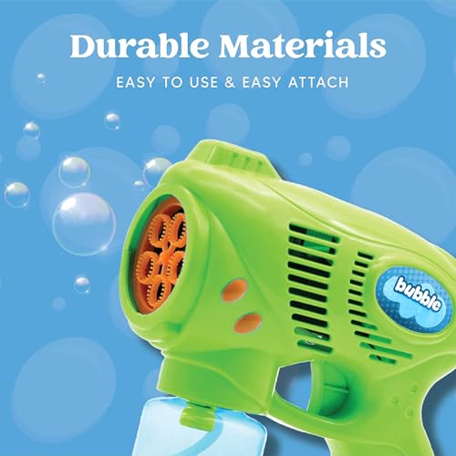 JOYIN 2 Kids Bubble Gun with 2 Bottles Refill Solution, Bubble Machine Gun for Toddlers Kids 4-8, Party Favors, Summer Toy, Outdoors, Easter, Birthday Gift - color: Blue+green