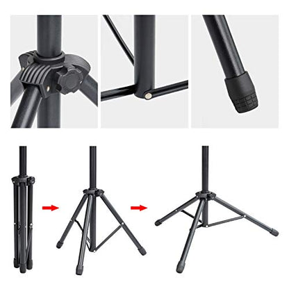 AKTOP Heavy Duty Tripod Banner Stand, Adjustable Poster Stand for Display | Double-Sided Floor Sign Holder Fits Banners Up to 79.9 in, Wind-Resistant Metal Alloy, Adjustable Height, For Stores & Events