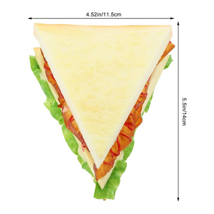 NOLITOY 6 Pcs Artificial Sandwiches Pu Food Model 5.51 X 4.52 X 6.49 in Fake Sandwich Props for Kitchen Display Photo Prop Party Decoration Classroom Teaching