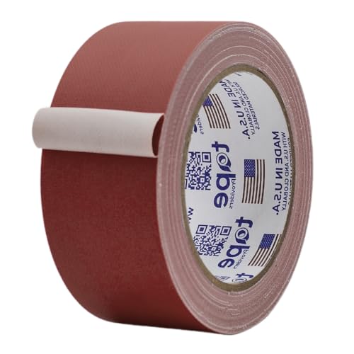MAT Gaffer Tape Brown Low Gloss Finish Film, 2 inch x 60 Feet, Residue Free, Non Reflective, Secure Cords to Stages, Great for Concerts or Trade Shows, Weddings, & Floor Marking - color: Brown