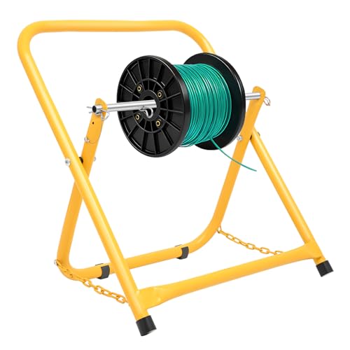 CXRCY Single Axle Cable Caddy, Portable Wire/Spool Dispenser, Yellow