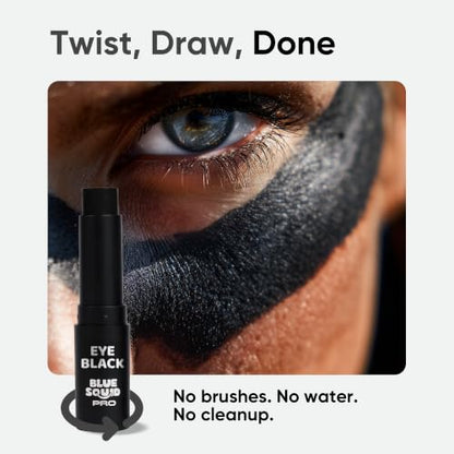Blue Squid PRO Eye Black Anti Glare Sports Stick for Football, Baseball Accessories, Softball Stuff, Black Face Paint Stick - Waterproof Body Paint Baseball, Softball Hypoallergenic Non-Toxic 2 pack - color: Eye Black
