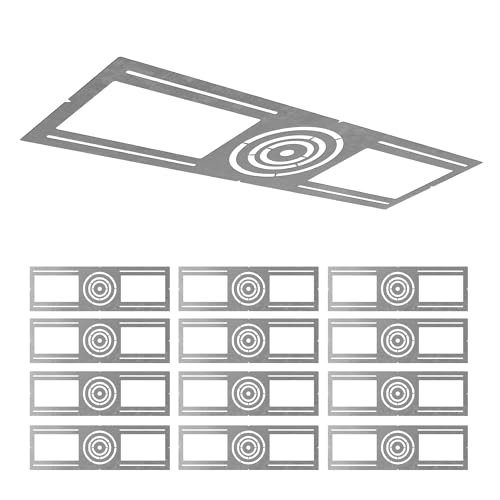 ASD 12 Pack New Construction Mounting Plate, 3/4/6 Inch Wafer Light Bracket - color: Symmetric 3-4-6", size: 12 Pack