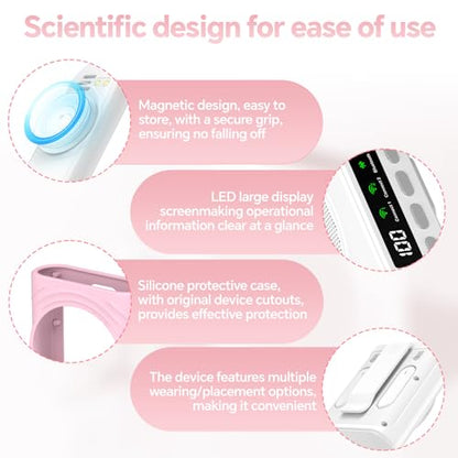 Voice Amplifier for Teachers, Portable Bluetooth Mini Personal Speaker with Wireless Lavalier Mic & Silicone Protective Cover, Ideal for Classroom, Conference and Tour Guide （Pink - color: pink