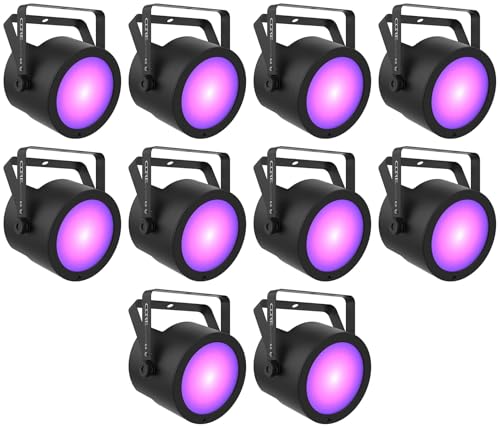 Audiosavings Bundle: (10) Chauvet DJ COREpar UV 120 ILS UV COB LED D-Fi USB DMX Par Can Wash Lights (10 Items)