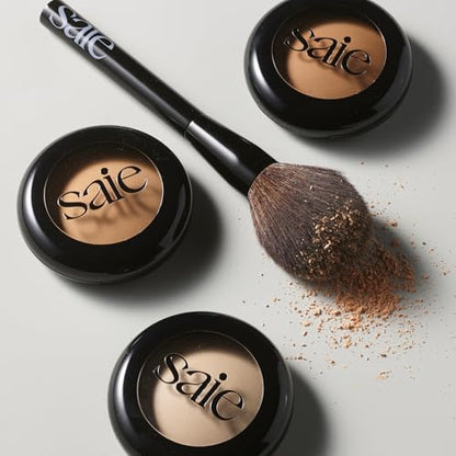 Saie All-Over Powder Makeup Brush - Large, Tapered, & Fluffy Setting Powder Brush for Lightweight, Effortless Application - Ultra-Soft, Cruelty-Free & Vegan Face Makeup Brushes (1 Count) - style: Powder Brush