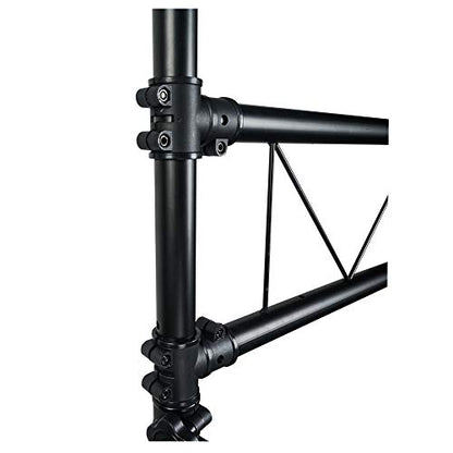 Sound Town DJ Lighting Stand-Adjustable Height, 11.5 ft Tall with Truss, Portable Lighting Truss System and T-Bars (STLS-001) - color: Black, size: 10.3ft