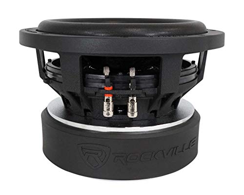 Rockville Punisher 8D2 8" Dual 2-Ohm Competition Car Audio Subwoofer | 3000W Peak / 750W RMS, 2.5" 4-Layer OFC Voice Coil, 145 Oz Magnet, Aluminum Basket, Paper Cone, Foam Surround, 26mm Xmax