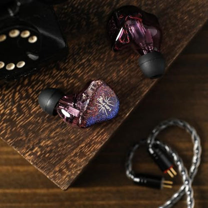 Kiwi Ears Forteza In Ear Monitor 1BA+2DD Hybrid Drivers HiFi Wired Earbuds - color: Purple