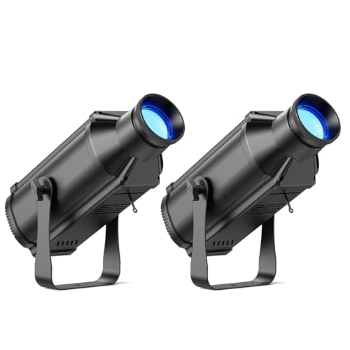 LEKO Profile Stage Spotlights, 100W RGB COB Lights, Zoom Control & DMX512 Par Ellipsidal Lights, 7CH Manual Focus LED Spotlight for Show Stage Performance Event, 2 Pack - color: 2 Pack, size: RGB