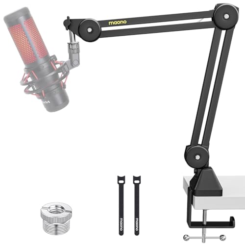 MAONO BA37 Microphone Boom Arm, Heavy Duty Adjustable Metal Desk Stand