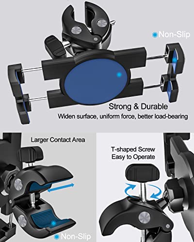 Tablet Mic Stand Holder, Microphone Music Tablet Mount with Ultra Stable C-Clamp, Compatible with iPad Pro/Air/Mini, Galaxy Tabs/Z Fold, Fire HD, iPhone, More 4.7-13" Cell Phones and Tablets