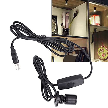 5V Spotlight Jewelry Showcase Display Lighting Fixture Mini Spot Lights Bright USB Dimmable LED Spotlight with 6.6ft Cable for Showcase Jewelry Cabinet Porch (Light 4000K) - size: Natural Light 4000K