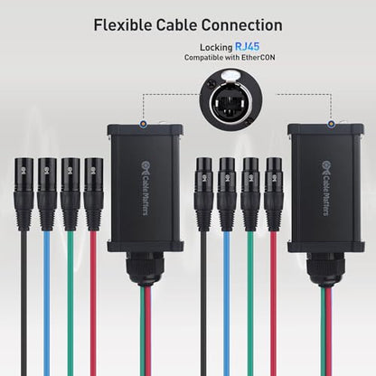 Cable Matters XLR Audio Over Ethernet Snake, 4-Channel Pigtail Kit