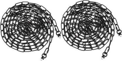 2 Pack 15ft Heavy Duty Chain for Light Fixture, Pendant Light Extra Chain Permits Installation of Chain-Hung Fixtures on High Ceilings with Max Fixture Weight of 65 Pounds, Black, L0016 - color: Black 15 Ft Chain (2 Pack)