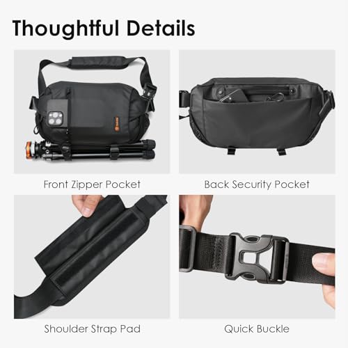TARION Urban Camera Shoulder Sling Bag Compact 5.5L XProber | Expandable Wet/Dry Separation Pocket, Waterproof, Bottom Tripod Strap, for Mirrorless Cameras, Outdoor Photography - size: XProber (5.5 Liters)
