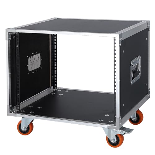 AV Gear Rack 8U Home Audio & Video Stage Stereo Equipment Storage Cabinet Stand On Wheels - 8U 19in Server IT Network Data Devices Storage Rack Cabinet - SC01-8U - size: 8U