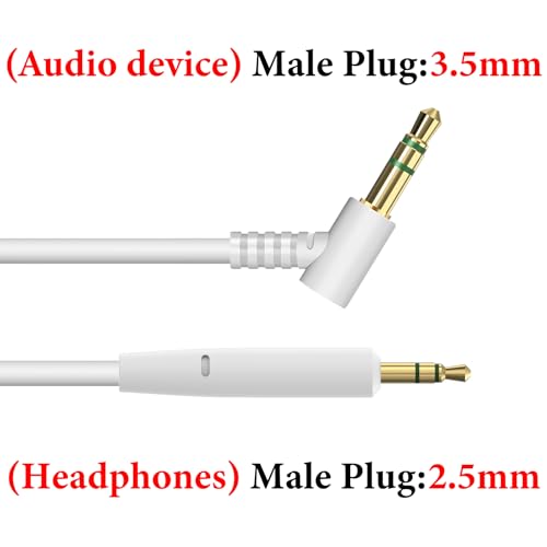 GEEKRIA Audio Cable Compatible with JBL Tune 770NC/760NC/720BT/660NC, Live 650BTNC/500BT Headphones, 2.5mm to 3.5mm Replacement Stereo Cord (4 ft /1.2 m) - style: Without Microphone